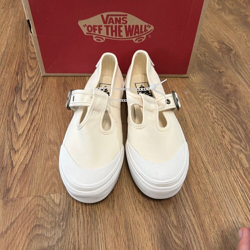 VANS Mary Jane cream beige shoes sneakers women’s 7.5 new - Picture 5 of 6